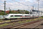 407 501-6 (Tz 701 II) und 407 515-6 (Tz 715 | Siemens Velaro D) als umgeleiteter ICE 516 (Linie 42) von Stuttgart Hbf nach Dortmund Hbf durchfahren den Bahnhof Ludwigsburg auf Gleis 1.