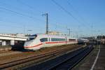 Velaro-D Tz 717 fährt als ICE 712 ohne Halt durch Ludwigshafen(Rhein) Hbf Richtung Köln. 
(17.01.2014)