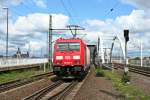 185 402-5 als Lz auf dem Weg nach Mannheim Rbf am Nachmittag des 24.05.14 in Ludwigshafen (Rhein) Mitte. Die Einfahrt in Mannheim lies etwas auf sich warten.