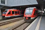 648 951-1 wartet am 25.6.2017 als RB85 (RB21722) von Lübeck Hauptbahnhof nach Neustadt(Holst) im Lübecker Hauptbahnhof auf Abfahrt.