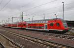 RB40 (RB16414) von Burg(Magdeburg) nach Braunschweig Hauptbahnhof erreicht am 7.4.2017 den Magdeburger Hauptbahnhof. Schublok war 146 008.