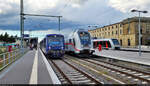 Der Ersatz-Ersatzzug mit 650 745-2 (VT 70) und 650 746-0 (VT 71 | Stadler Regio-Shuttle RS 1) sowie IC2-Steuerwagen DBpbzfa 668.2 (50 80 86-81 869-9 D-DB) und 1648 408-0 (Alstom Coradia LINT 41) geben