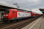 146 008 steht am 1.8.2016 mit einer RB40 (RB17927) von Braunschweig Hauptbahnhof nach Burg(Magdeburg) in Magdeburg Hauptbahnhof.