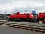 DB Schenker Rail 261 058-2 (Voith Gravita 10 BB) am 14.06.14 in Montabaur ICE Bahnhofe von einen Weg aus fotografiert