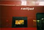Zugzielanzeiger des Railjet in Mnchen Hbf! Bild und Scan: Korbinian E.