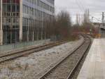 Bahnsteig 2 und ein ehemaliges Anschlussgleis in Mnchen Heimeranplatz; 14.01.2011