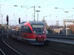 Ein Talent der Baureihe 643 aus Enschede fhrt in Mnster Hbf ein. 22.02.2011