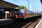 Eine RB von Eisenach nach Halle(S) legt am 13.06.09 einen Halt im Bahnhof Naumburg(Saale) ein.