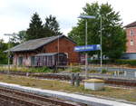 Blick über die Gleise in Neuenmarkt-Wirsberg am 14.07.2019