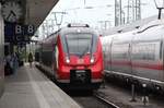 Einfahrt von 442 225 als S1 aus Erlangen am 16.06.2017 in Nürnberg Hauptbahnhof. 