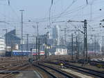 Blick auf das Gleisvorfeld in Nürnberg Hbf, am 21.02.2018.