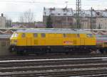 218 391-1 der Bahnbau Gruppe steht am 20. Februar 2013 in Nrnberg-Drrenhof abgestellt.