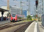 An einem sonnigen 22.06.2014 steht hier 442 767 im Nürnberger Hbf.