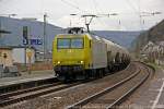 145 CL031 Alpha Trains mit einem Kesselzug am 22.03.2014 in Oberwesel.