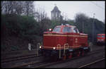 V 65001 rangiert hier am 4.4.1999 im unteren Bereich des HBF Osnabrück.