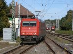 Am 09.Oktober 2011 ist die HGK 185 632 beim Lokumlauf in Binz unterwegs.
