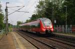 Hier 442 621-9 als RB21 (RB18691) von Golm nach Potsdam Hbf., bei der Ausfahrt am 1.5.2014 aus Potsdam Charlottenhof. 