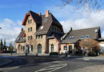 Bahnhof Rheinbach, typischer Backstein-Bahnhofbau aus dem Rheinland - 14.01.2017