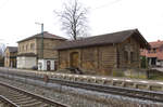 Das Bahnhofsgebäude Ebensfeld zwischen Bamberg und Lichtenfels musste der ICE-Neubautrasse weichen.