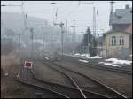 Blick auf den Hbf. Sassnitz am 12.04.2013