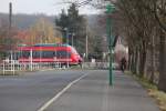 Fußgänger BÜ in Niederau, ein  Hamster  passiert gerade.28.02.2016  12:41 Uhr.