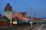 146 520-2 Captrain Deutschland GmbH mit einem Kesselzug in Rathenow in Richtung Stendal unterwegs.