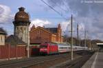 101 084-2 mit dem IC 1915 von Berlin Sdkreuz nach Stuttgart Hbf in Rathenow.