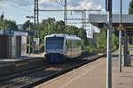 VT 742 als RB34 nach Mönchengladbach verlässt Rheydt Hbf am 12.6.2019 