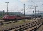 185 402-5  Green Cargo  und die orientrote 155 214-0 stehen am 06.