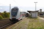 DBpbzfa 668.2 mit Schublok 146 552-5 DB als IC 2430 (Linie 56) von Leipzig Hbf nach Emden Hbf, bedingt durch Sturmschäden von  Xavier  nur bis Magdeburg Hbf, durchfährt den Bahnhof