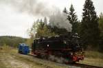 99 731 stand am 04.10.09 in Schnheide Sd fhr Fhrerstandsmitfahrten zur Verfgung. Fr 1 nahm ich selbstverstndlich auch an einer Teil.