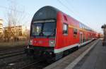 Hier ein RE3 (RE18353) von Schwedt(Oder) nach Elsterwerda, dieser Zug stand am 5.2.2014 in Schwedt(Oder).