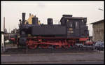 Am 16.10.1993 stand die Dampftenderlok 98886 noch als Denkmal am HBF Schweinfurt.