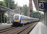 InterConnex X 68903 von Leipzig Hbf nach Warnemnde geschoben von der RBB 146 519-4 in Schwerin Hbf am 24.06.2013