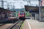 SINGEN/Hohentwiel (Landkreis Konstanz), 06.09.2010, 146 237-3 als IRE nach Karlsruhe Hbf bei der Ausfahrt