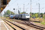 186 298-6 Railpool GmbH für LTE Netherlands B.V. mit einem Getreidezug in Stendal und fuhr weiter in Richtung Wolfsburg. 15.08.2017