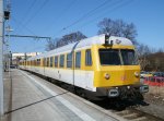 Am 22.Mrz 2011 war der Lichtraummesszug 719 045/046 mehrmals im Raum Stralsund unterwegs.Auf Gleis 1 im Stralsunder Hbf erwischte ich ihn schlielich.