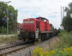 294 635-8 mit Übergabe Schlüsselfeld - Bamberg am 16. August 2014 im Bahnhof Strullendorf auf Gleis 3.