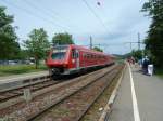 Der 611 031 war am 24.06.12 zum Anlass des Jubilums der Hllentalbahn im Pendelverkehr zwischen Titisee und Neustadt (Schwrzwald) eingesetzt.