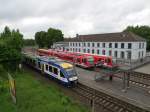 Am 01.06.2013 im Bahnhof von Vienenburg Nahverkehr der Regio DB nach Braunschweig und Bad Harzburg und des Harzelbe Express nach Magdeburg