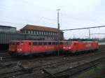 BR 155 043-3 Railion,BR 140 490-4 Cargo,BR 189 001-1 Railion in
Wanne Eickel Hbf.(03.12.2007) 