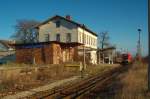 Letzte Personenzge an der Pfefferminzbahn am 08.12.2007 auf dem Bahnhof in Weiensee/Thr.