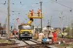 Im Wismarer Bahnhof sind die Umbauarbeiten im vollen Gange. 30.04.2008