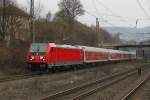 147 002 mit einem Probezug in Wuppertal Sonnborn, am 22.03.2016.