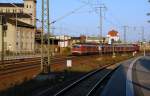 Notschuss auf den Fuballsonderzug am 26.09.09 in Wurzen. Wir konnten noch gradeso auf den Bahnsteig rauf und da kam er schon.