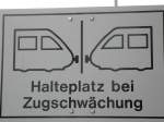 Schild im Bahnhof Zinnowitz
