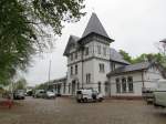 Rckansicht des Bahnhofs von Gadebusch im renovierten Zustand am 05.07.2012