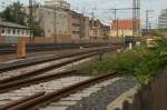 Da fährt ein Zug ins Nirgendwo. An der Fürther Siebenbogenbrücke am 15.06.13