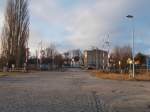 Zwischen den Bahnhöfen Wolgast Bf und Hafen liegt dieser Bahnübergang den ich am 06.Februar 2016 fotografierte.