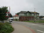 Bahnübergang am Bahnhof Wernshausen am 01.September 2021.